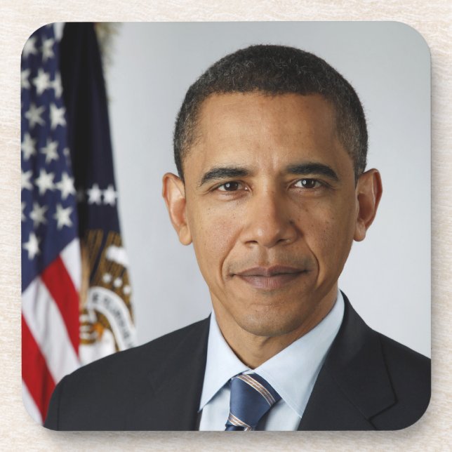Dessous-de-verre Barack Obama Président américain Portrait de la Ma (Devant)