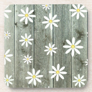 Dessous-de-verre Barnwood Daisy Beverage Coaster