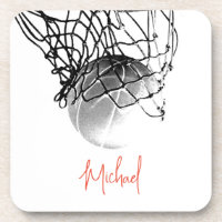 Basket-ball noir et blanc & Net Votre nom