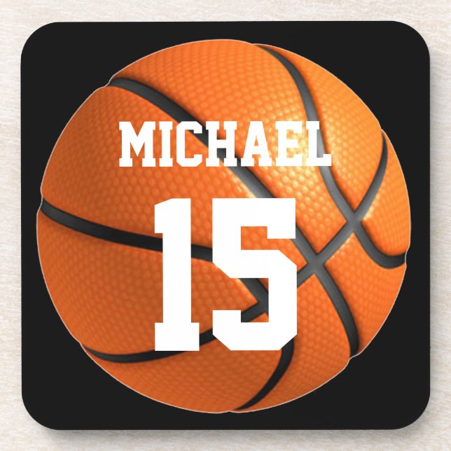 Dessous-de-verre Basket-ball Votre nom (Devant)