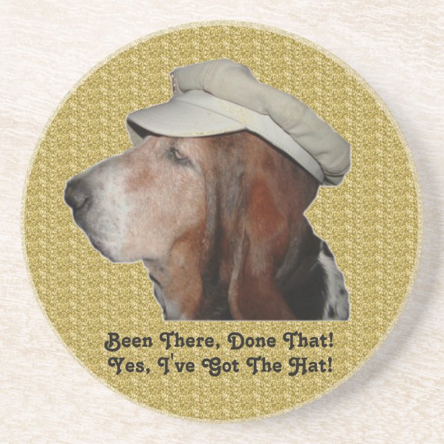 Dessous de verre Basset Hound A Été Là, Fait Que (Devant)