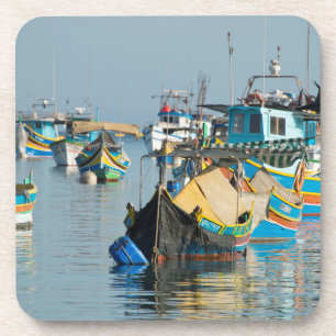 Dessous-de-verre Bateaux de pêche maltais   Marsaxlokk à Malte