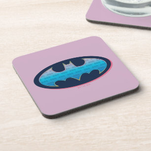 Dessous-de-verre Batman   Symbole rose et bleu