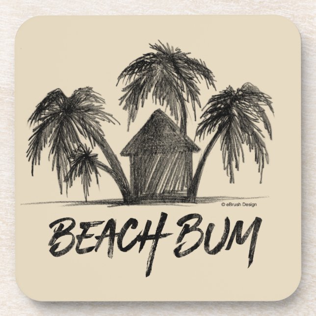 Dessous-de-verre Beach Bum (Devant)