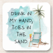Beach Bum Boissons Palm Tree Carré Dessous de verr