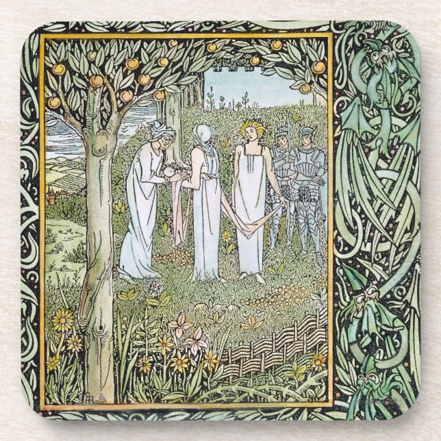 Dessous-de-verre Beardsley : Morte D'Arthur (Devant)