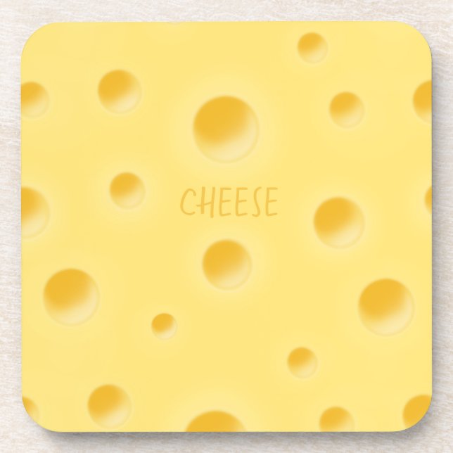 Dessous-de-verre Beau Fromage Suisse Jaune Personnalisé (Devant)