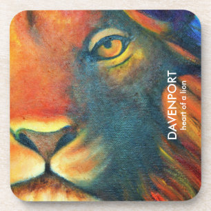 Dessous-de-verre Beau Lion Visage Portrait Regal et Fière