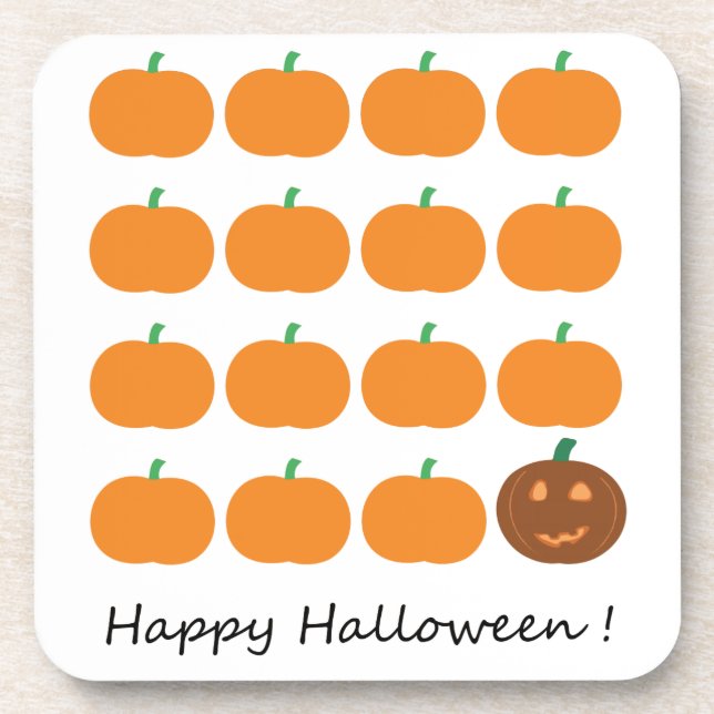 Dessous-de-verre Beau Patch Citrouille Halloween (Devant)