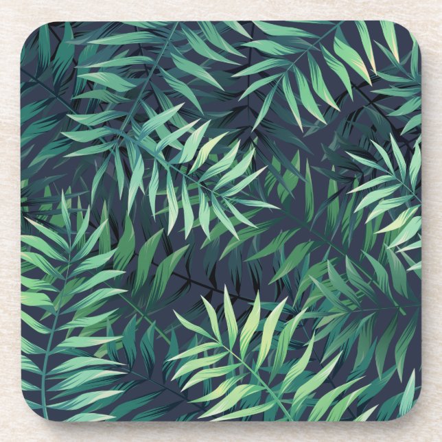Dessous-de-verre Beaux et élégants Feuilles tropicaux| Dessous de v (Devant)