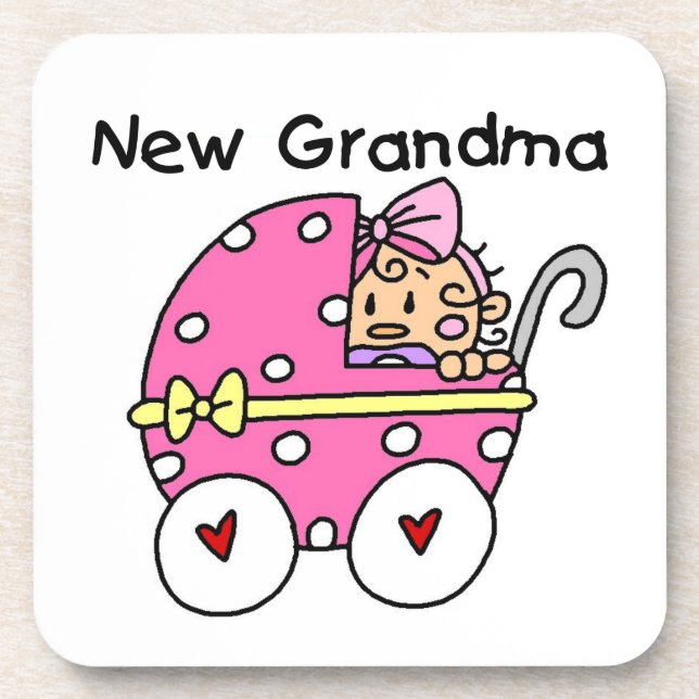 Dessous-de-verre Bébé Fille Nouveau grand-mère Cadeaux (Devant)