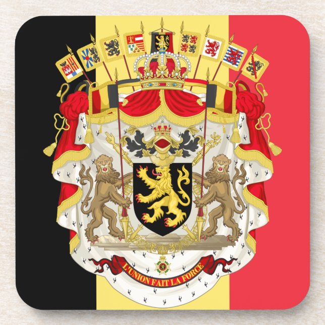 Dessous-de-verre Belgium Flag & COA (Devant)