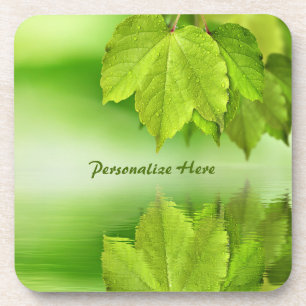 Dessous-de-verre Belle Réflexion d'eau Feuillage vert