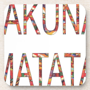 Dessous-de-verre Belles couleurs Vintages africaines Hakuna Matata 