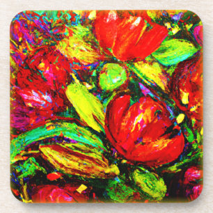 Dessous-de-verre "Belles Fleurs" Beau Art. Acheter Maintenant