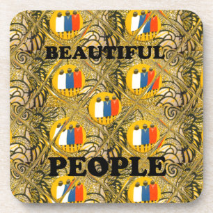 Dessous-de-verre Belles Personnes Couleurs Motif Traditionnelles Af