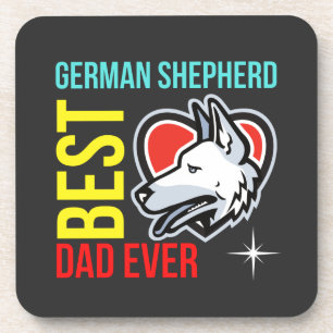 Dessous-de-verre Berger allemand papa, Chien papa