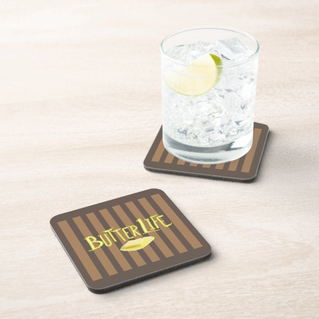 Dessous-de-verre Beurre Vie Brown Grilles BG (Côté Droit)