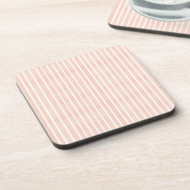 Dessous-de-verre Beverage Coaster Soft Rose Stripes (Côté gauche)