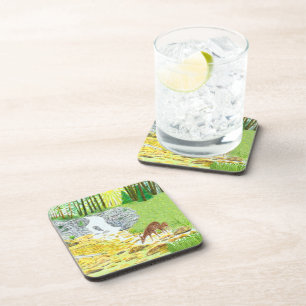 Dessous-de-verre Biche et faon