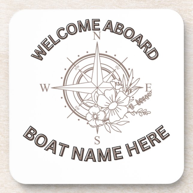 Dessous-de-verre Bienvenue à bord des coussins (Devant)