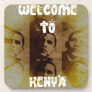 Dessous-de-verre Bienvenue au Kenya avec Obama Collage