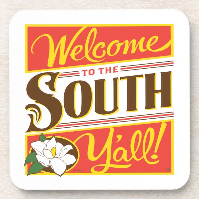 Dessous-de-verre Bienvenue Au South Y'all (Devant)