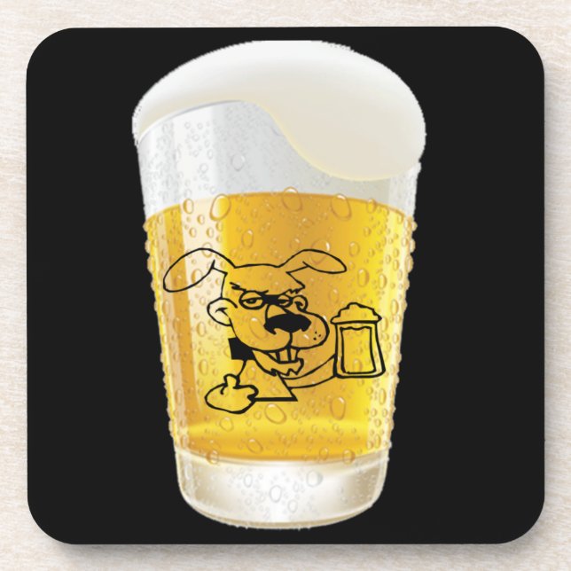 Dessous-de-verre Bière adorable chien (Devant)