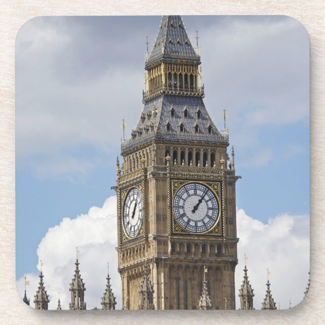 Dessous-de-verre Big Ben et Chambres du Parlement, Londres, (Devant)
