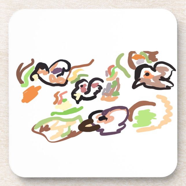 Dessous-de-verre Birds and autumn (Devant)