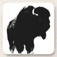 Bison de bison noir et blanc Pop Art
