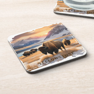 Dessous-de-verre Bison de Yellowstone Beverage Coaster