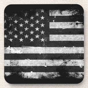 Dessous-de-verre Black and White Grunge