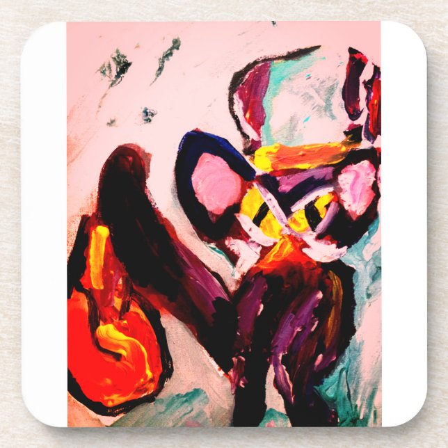 Dessous-de-verre Black cat autumn room  (Devant)