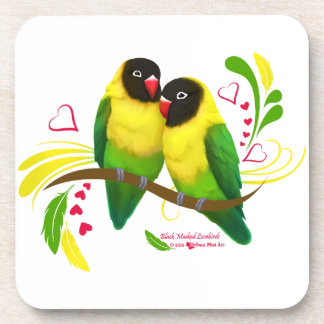 Dessous-de-verre Black Masked Lovebirds