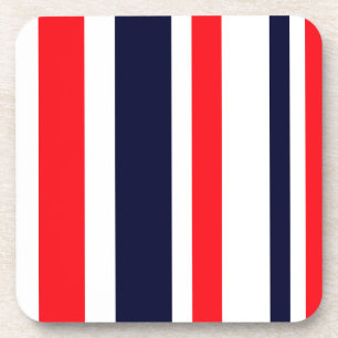 Dessous-de-verre Blancs, Bleus Et Rouges
