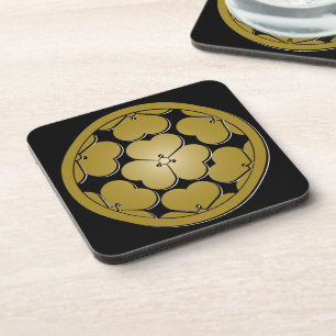 Dessous-de-verre Blason du clan de samouraïs japonais Chosokabe Mon