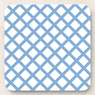 Dessous-de-verre Bleu Blanc Arlequin Diamond Motif