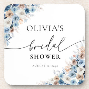 Dessous-de-verre Bleu Boho Floral