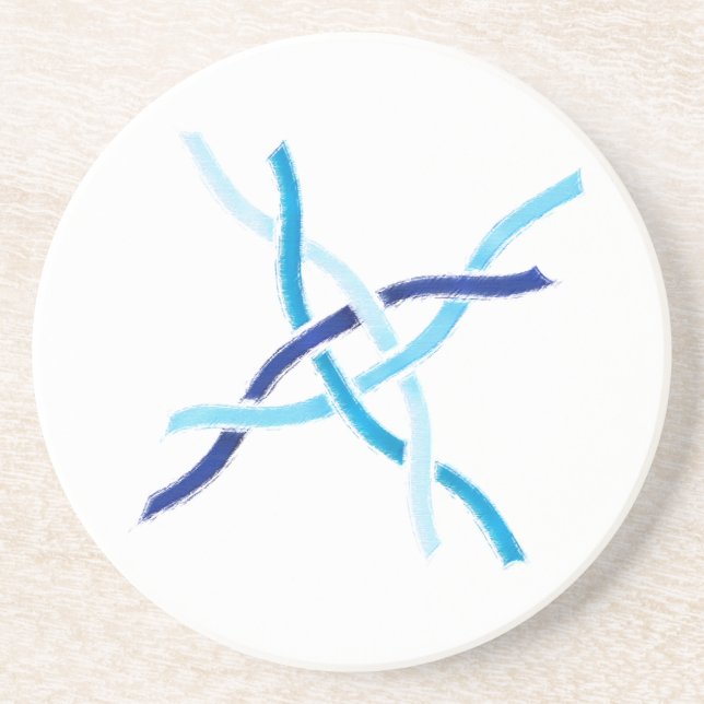 Dessous de verre bleu Celtic Knot (Devant)