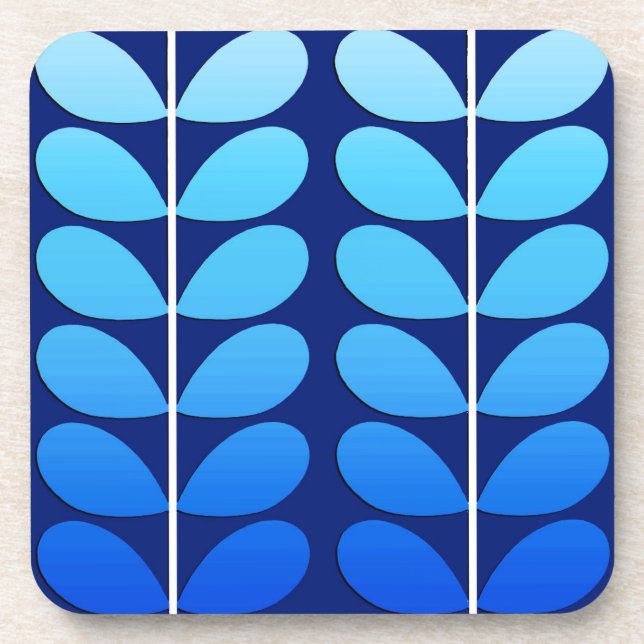 Dessous-de-verre Bleu danois de feuille, de marine et de cobalt de (Devant)