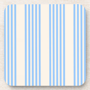 Dessous-de-verre Bleu et beige cinq rayures motif