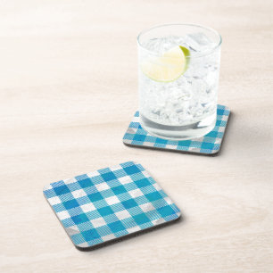 Dessous-de-verre Bleu et blanc À damiers Buffalo Plaid