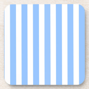 Dessous-de-verre Bleu et blanc rayures de bonbons