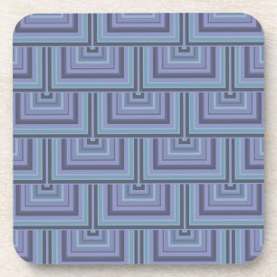 Dessous-de-verre Bleu gris rayures carré motif