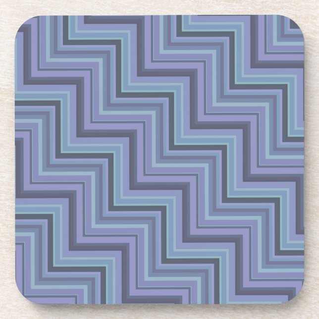 Dessous-de-verre Bleu gris rayures motif (Devant)