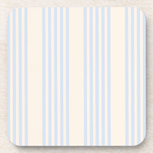 Dessous-de-verre Bleu pâle et beige cinq rayures motif