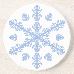 Dessous de verre bleus de flocon de neige