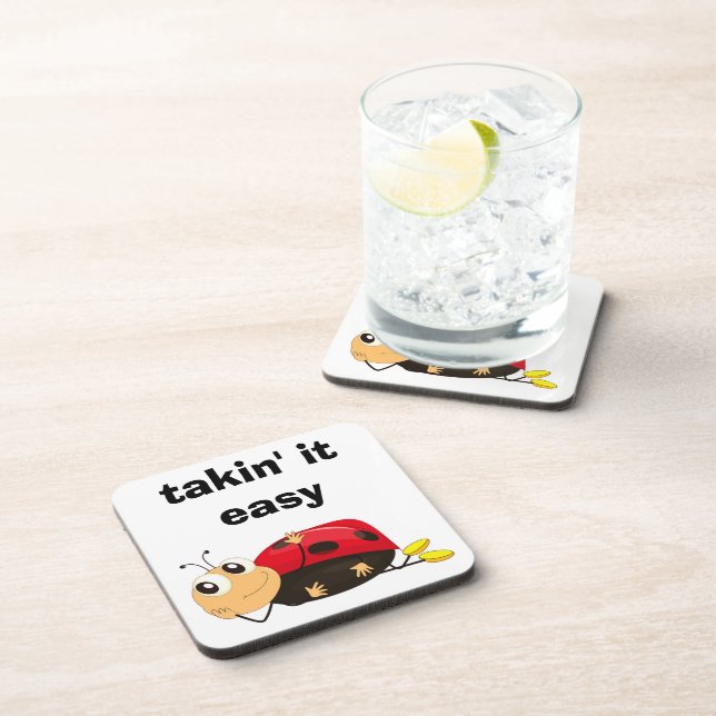 DESSOUS-DE-VERRE BLOGUEUR LADYBUG "TAKIN' IT FACILE" (Côté Droit)