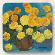Blooming yellow Marigolds